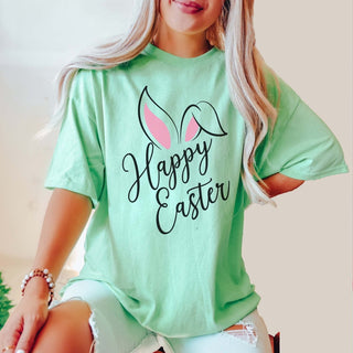 Happy Easter Bunny Ears Bella Tee - Limeberry Designs