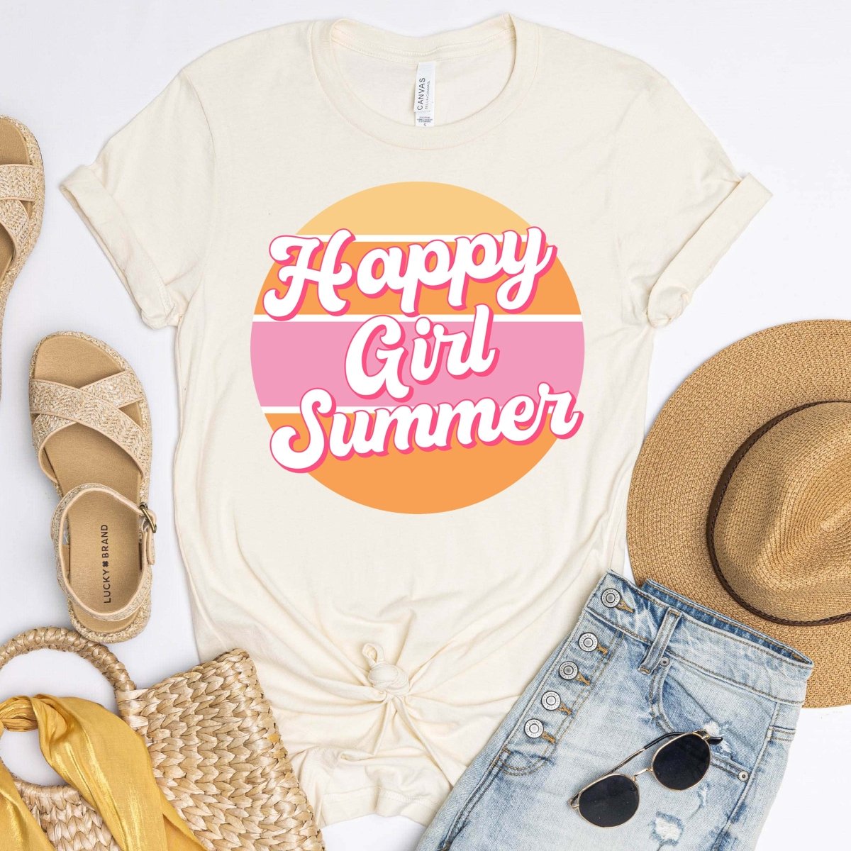 Happy Girl Summer tee - Limeberry Designs