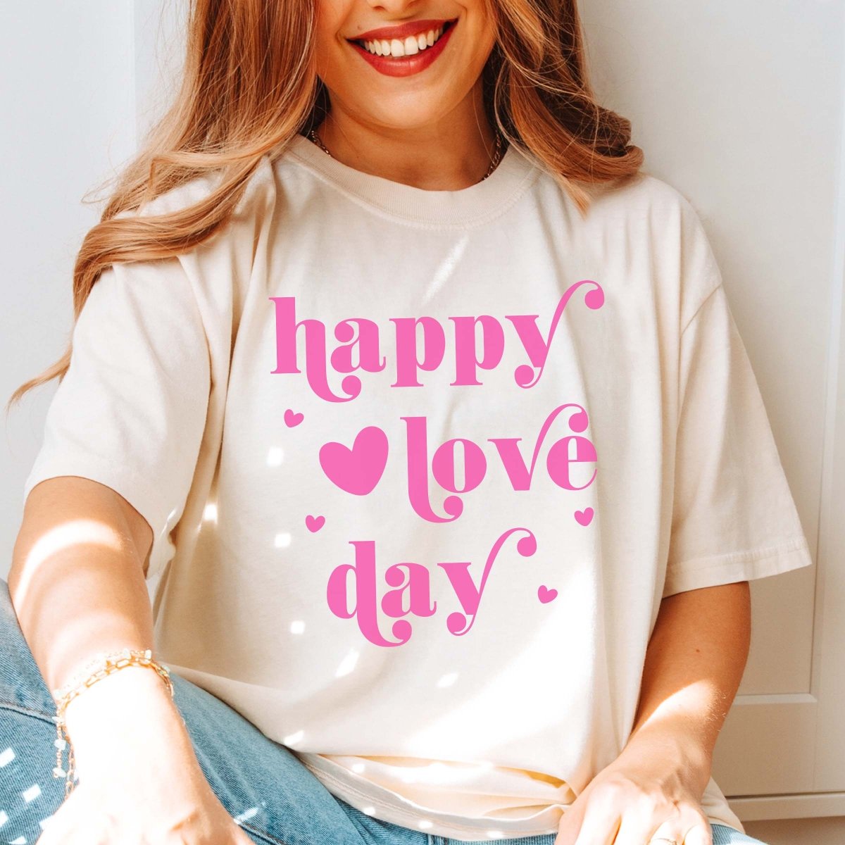 Happy Love Day Comfort Color Tee - Limeberry Designs