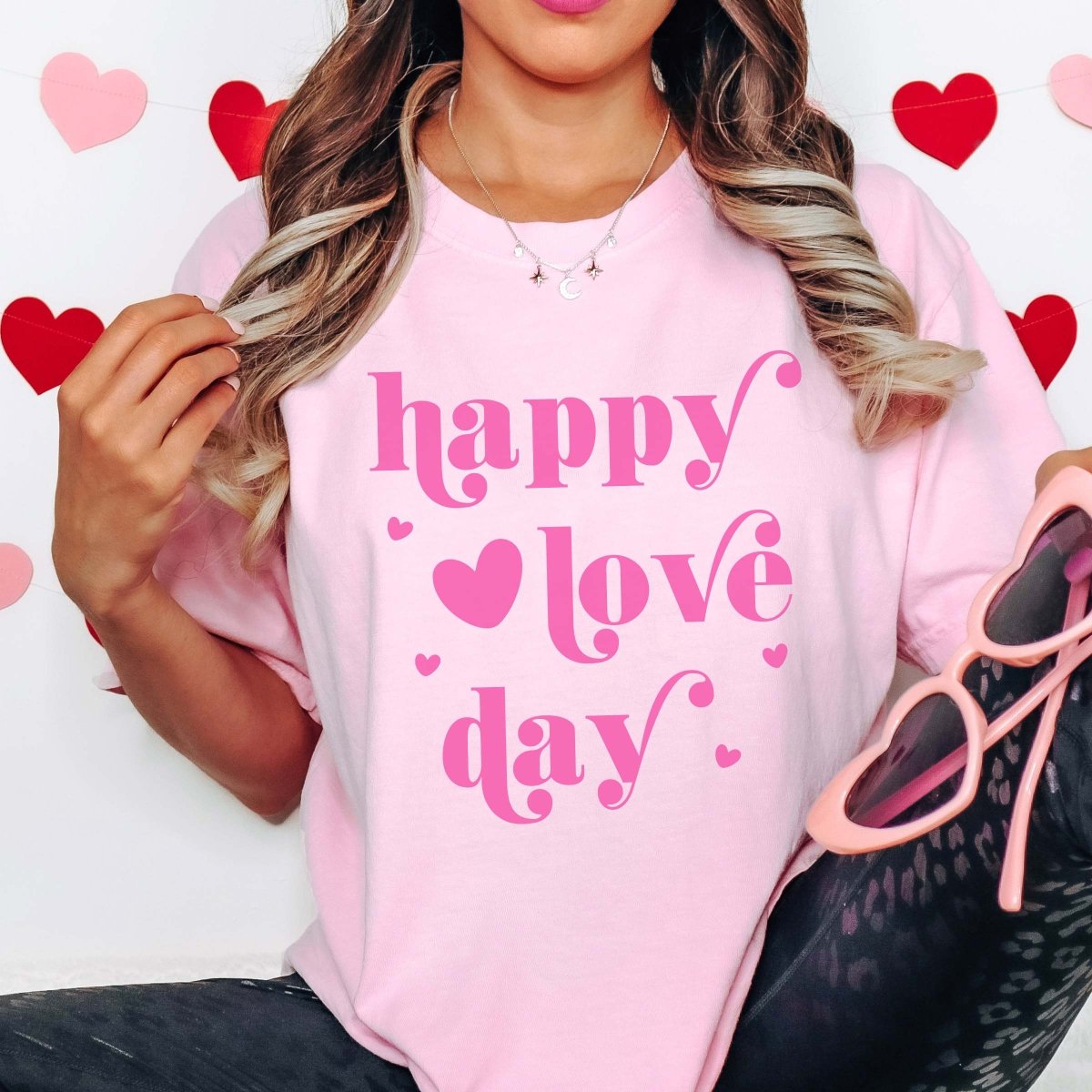 Happy Love Day Comfort Color Tee - Limeberry Designs