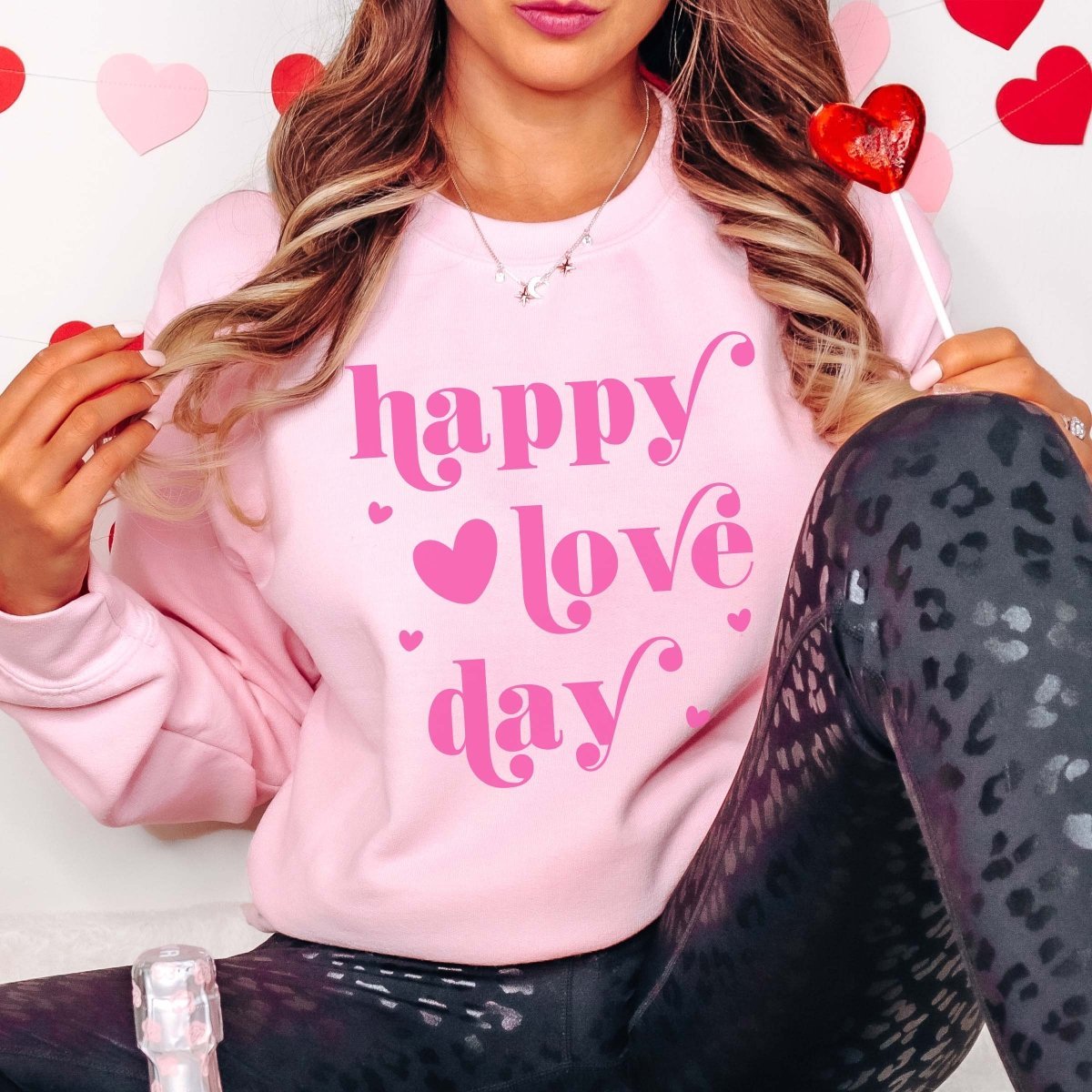 Happy Love Day Crew Wholesale Sweatshirt - Limeberry Designs