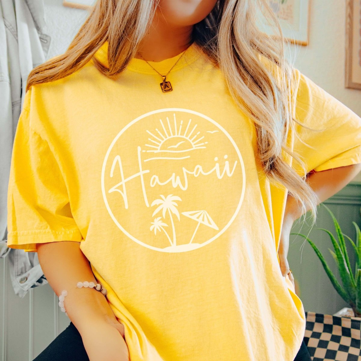 Hawaii Circle Comfort Color Tee - Limeberry Designs