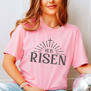 He is Risen Cross Tee - Limeberry Designs