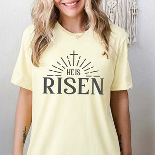 He is Risen Cross Tee - Limeberry Designs