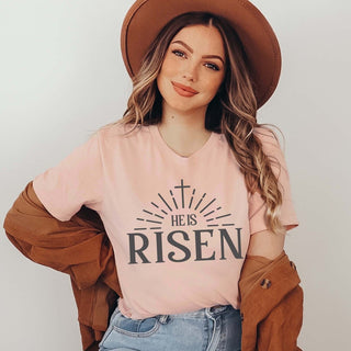 He is Risen Cross Tee - Limeberry Designs