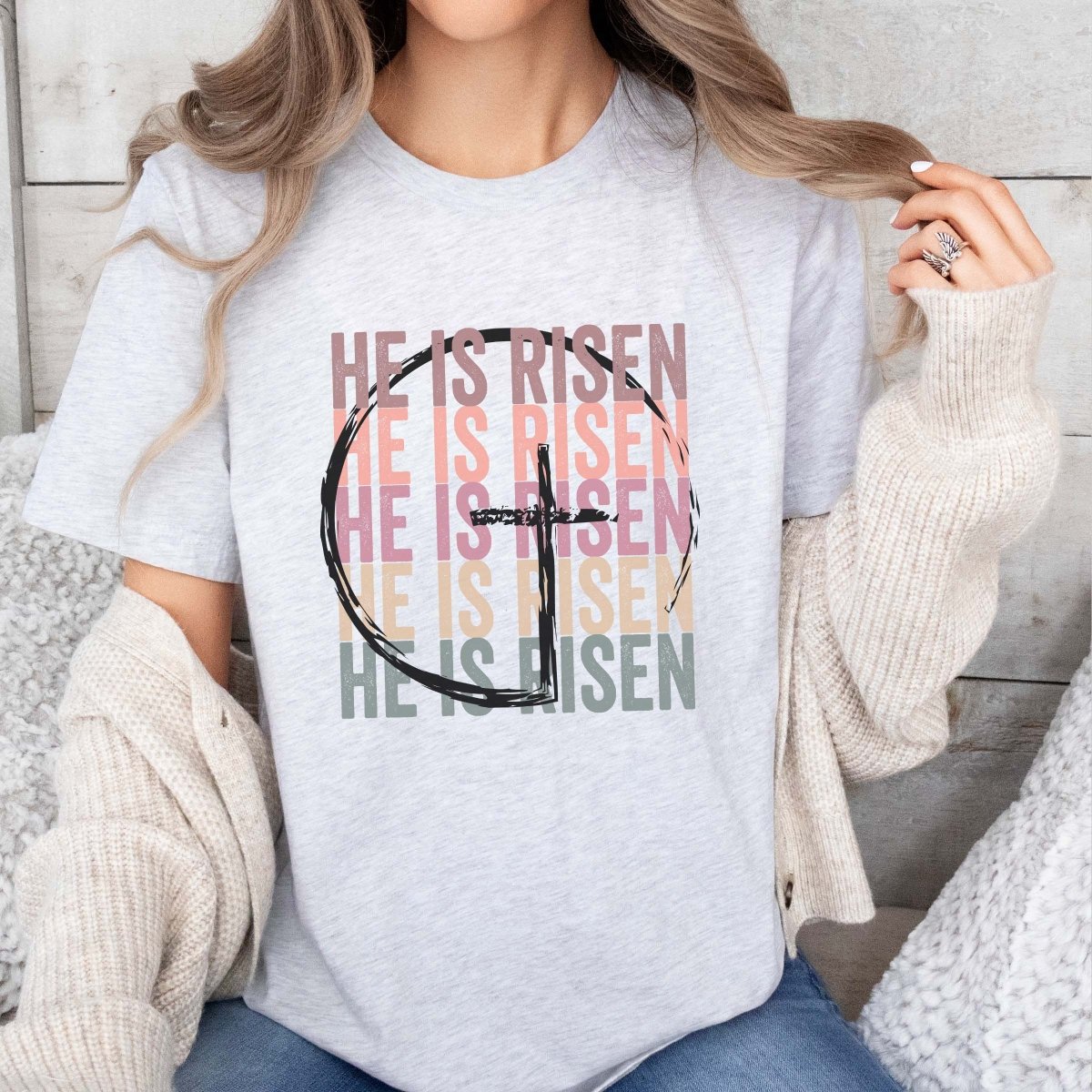 He Is Risen Repeat Tee - Limeberry Designs