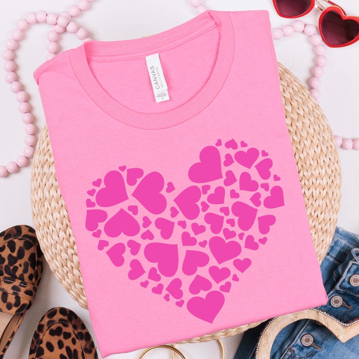 Heart Hearts Pink Wholesale Tee - Limeberry Designs