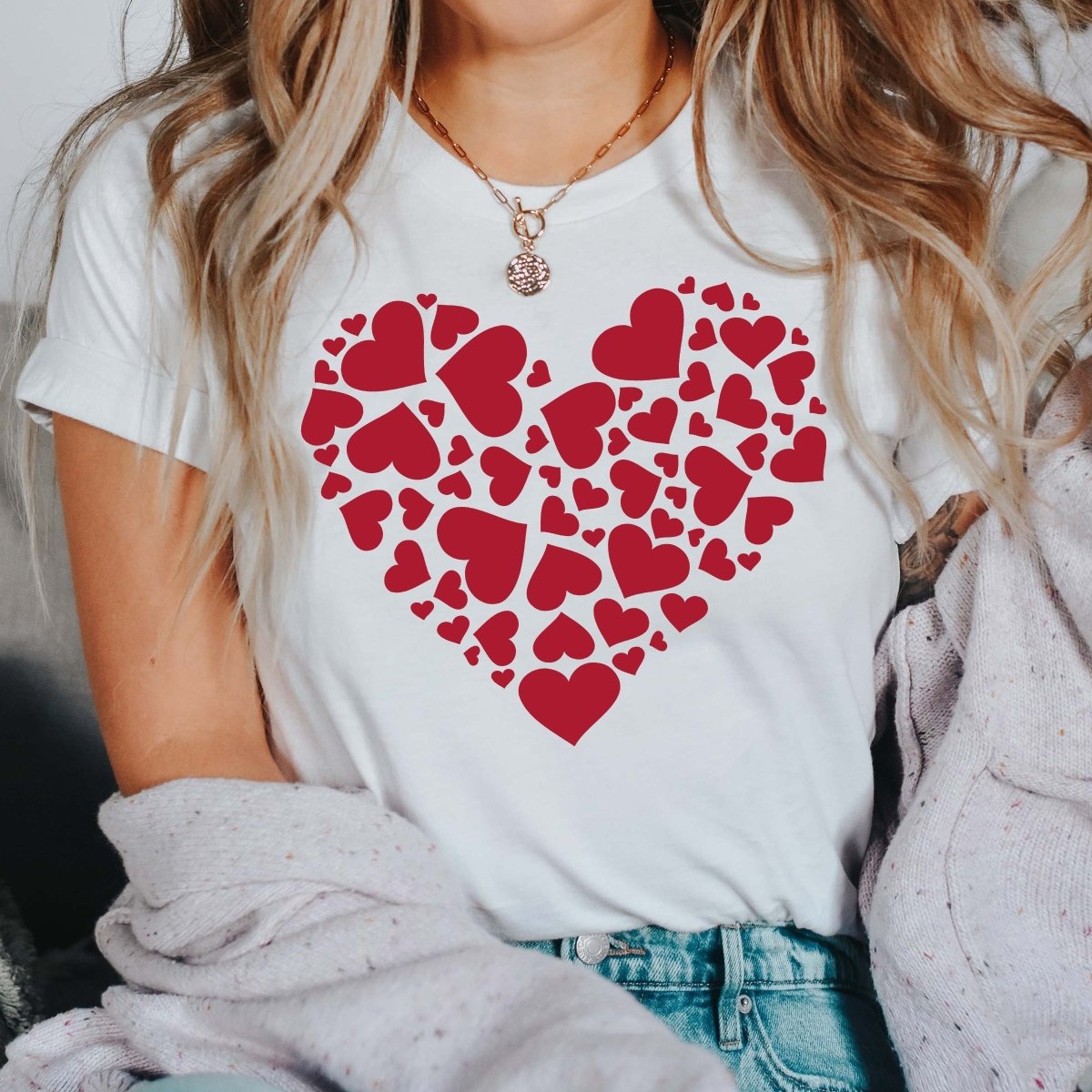 Heart Hearts Red Wholesale Tee - Limeberry Designs