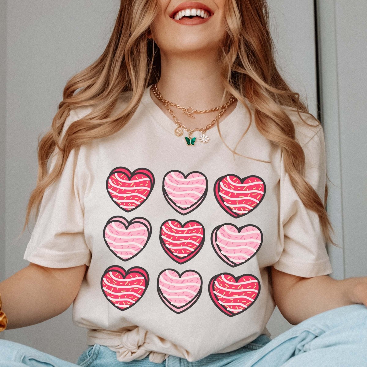 Heart Snack Cakes Collage Tee - Limeberry Designs