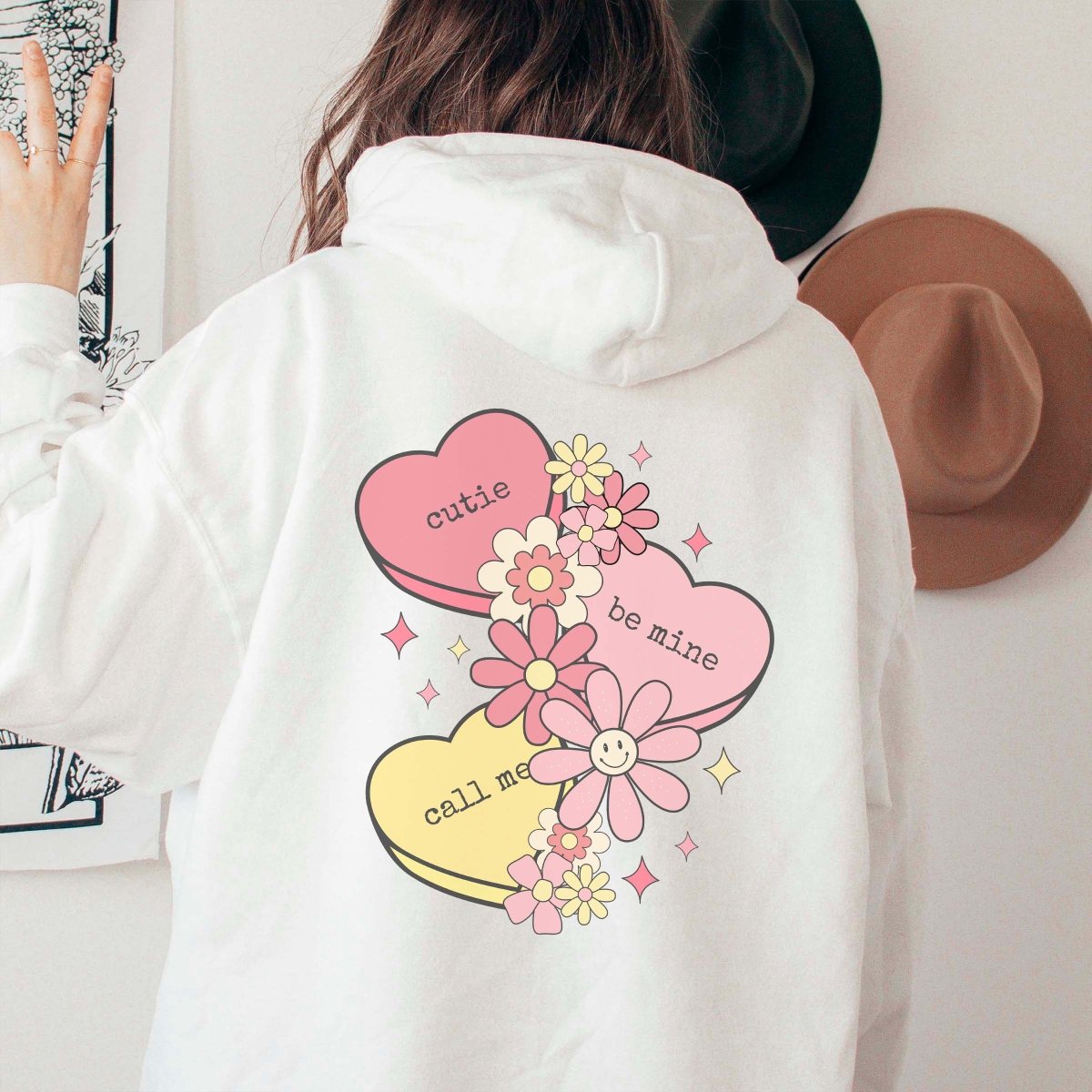 Hearts And Flowers Wholesale Back Of Hoodie - Limeberry Designs
