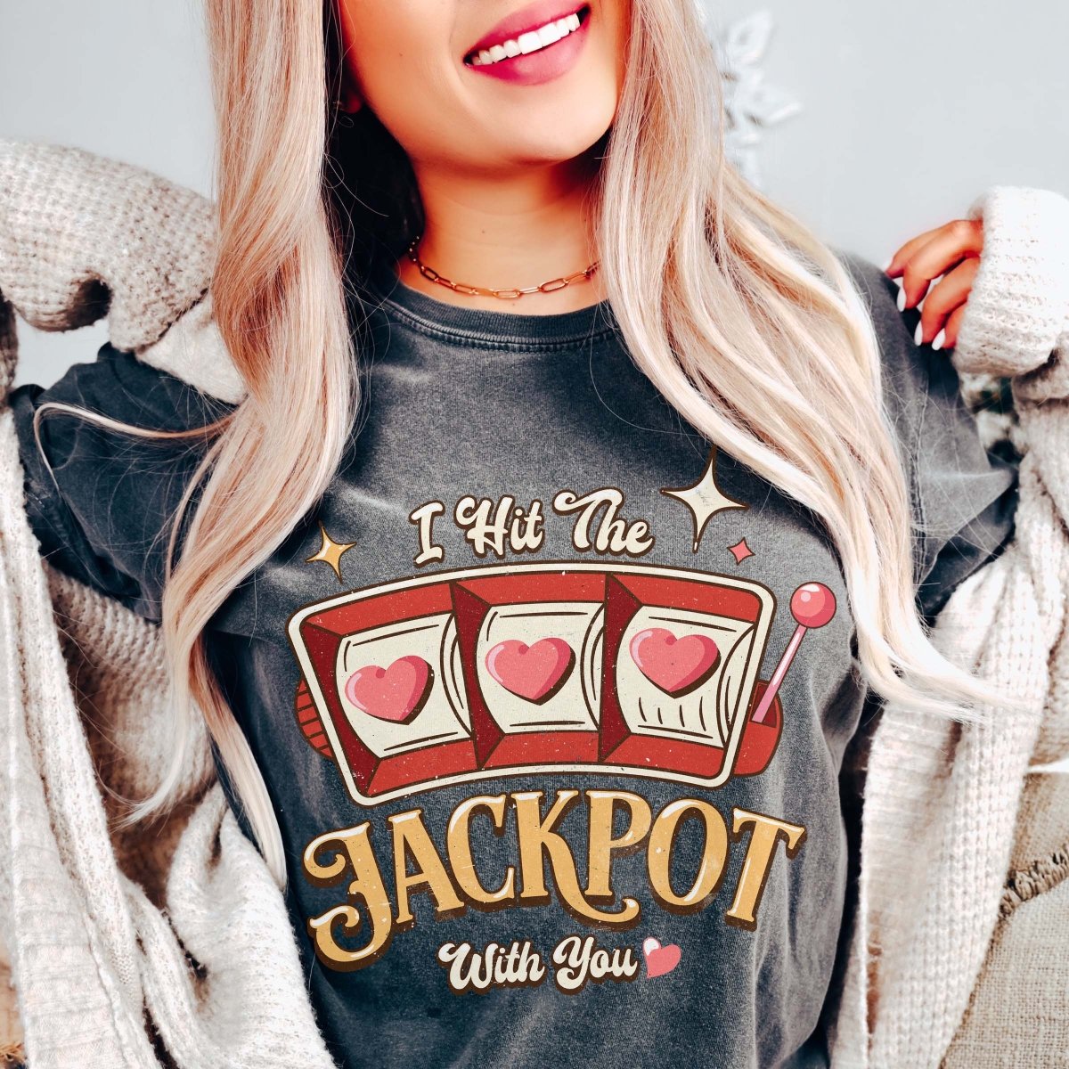 Hit The Jackpot With You Wholesale Comfort Color Tee - Limeberry Designs