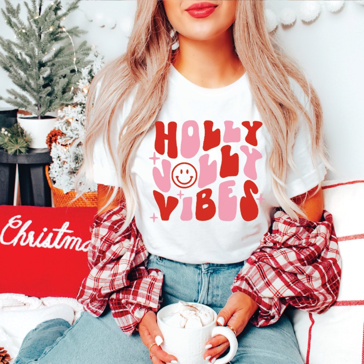 Holly Jolly Vibes Wholesale Tee - Limeberry Designs