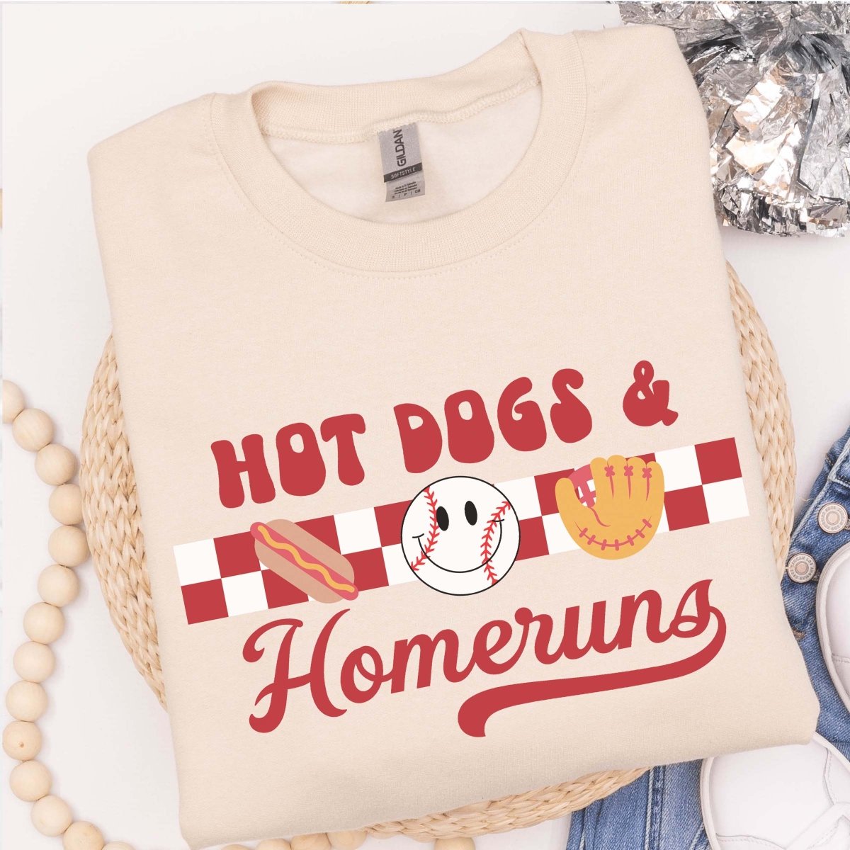 Hotdogs &amp; Homeruns Crew - Limeberry Designs