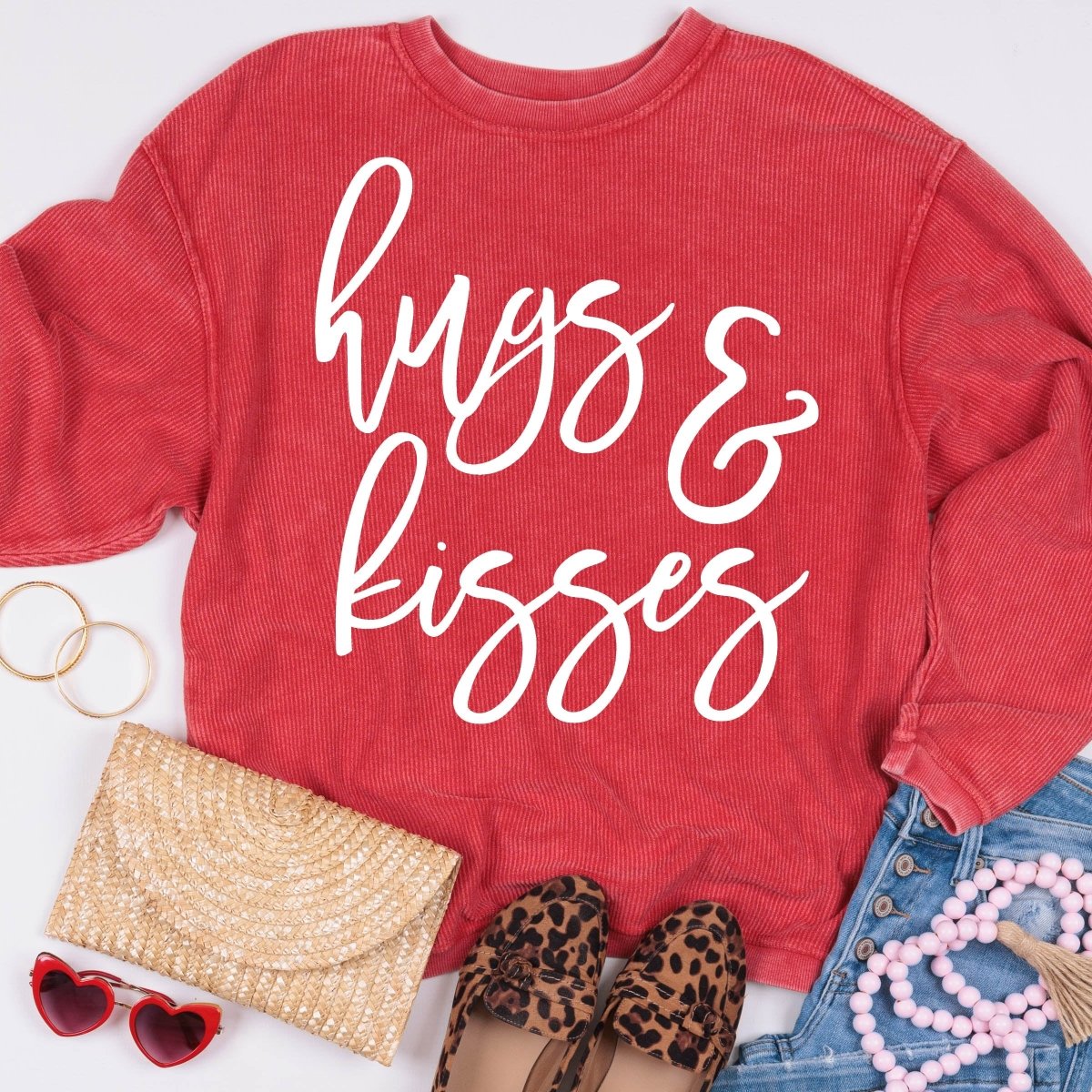 Hugs and Kisses Wholesale Corded Crew - Limeberry Designs