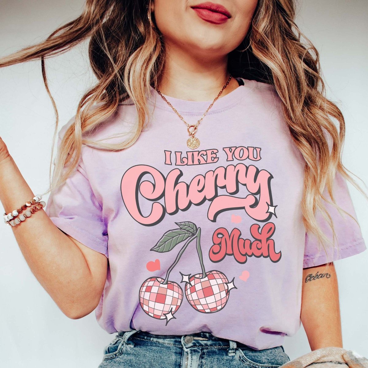 I Like You Cherry Much Wholesale Comfort Color Tee - Limeberry Designs