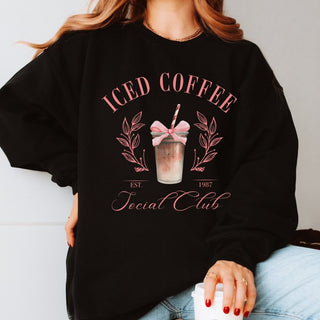 Iced Coffee Social Club Crew Sweatshirt - Limeberry Designs