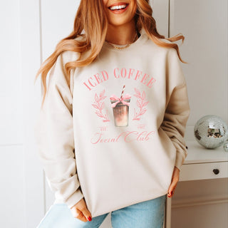 Iced Coffee Social Club Crew Sweatshirt - Limeberry Designs