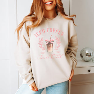 Iced Coffee Social Club Wholesale Crew Sweatshirt - Limeberry Designs