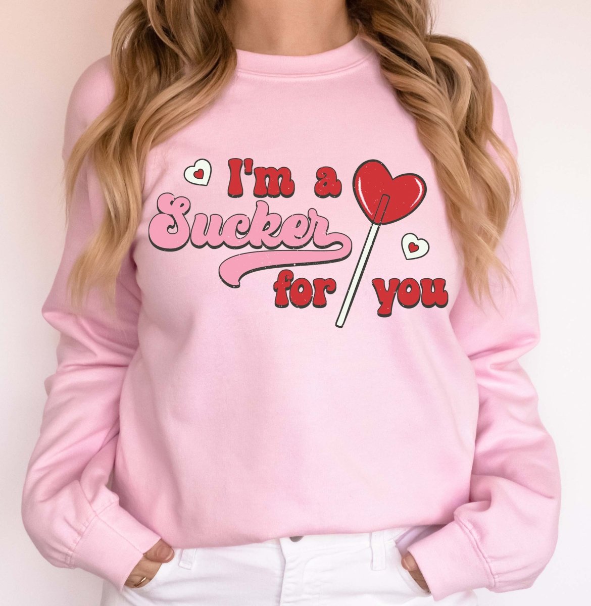 I'm A Sucker For You Wholesale Crewneck Sweatshirt - Limeberry Designs