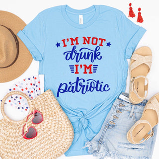 I'm Not Drunk I'm Patriotic Tee - Limeberry Designs