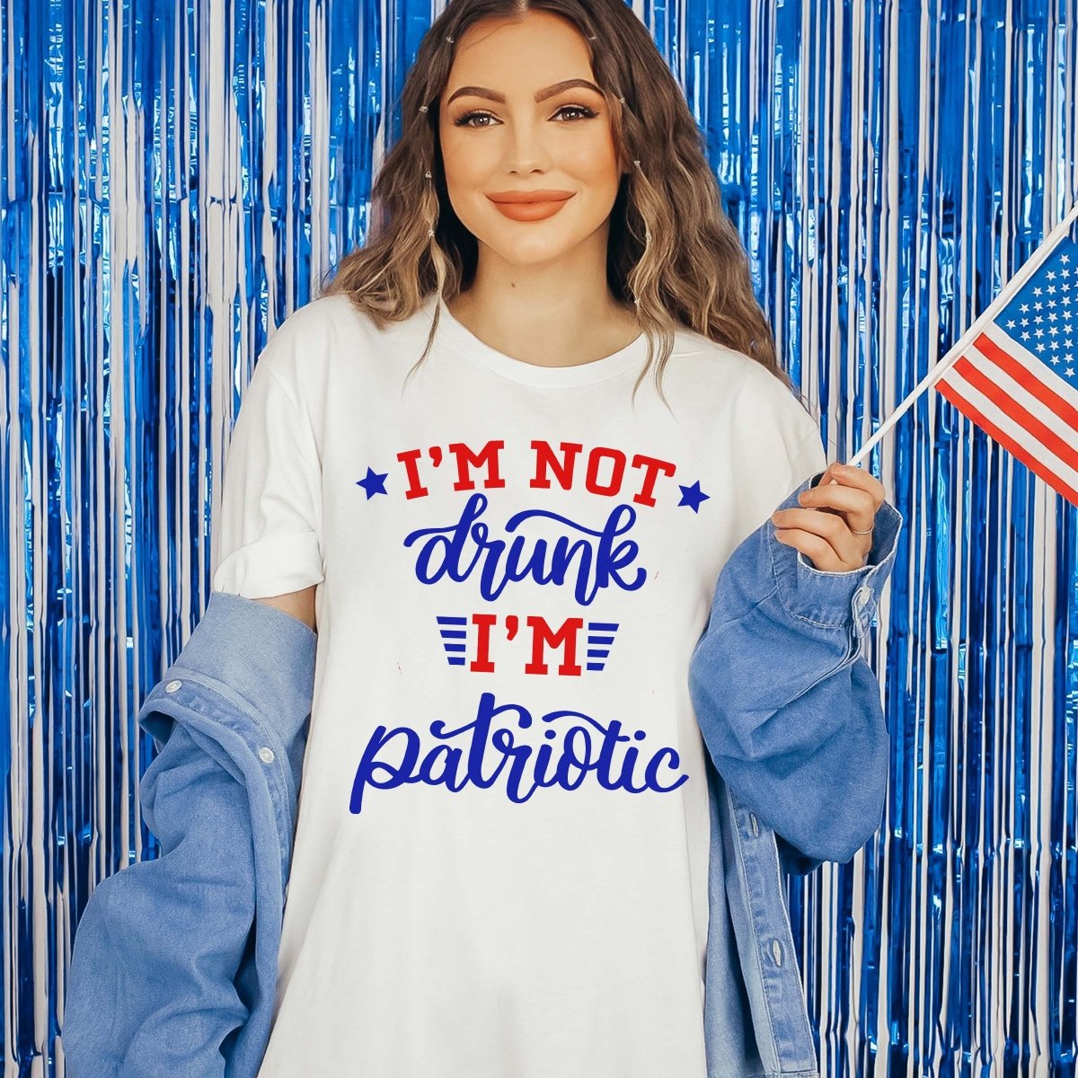 I'm Not Drunk I'm Patriotic Tee - Limeberry Designs