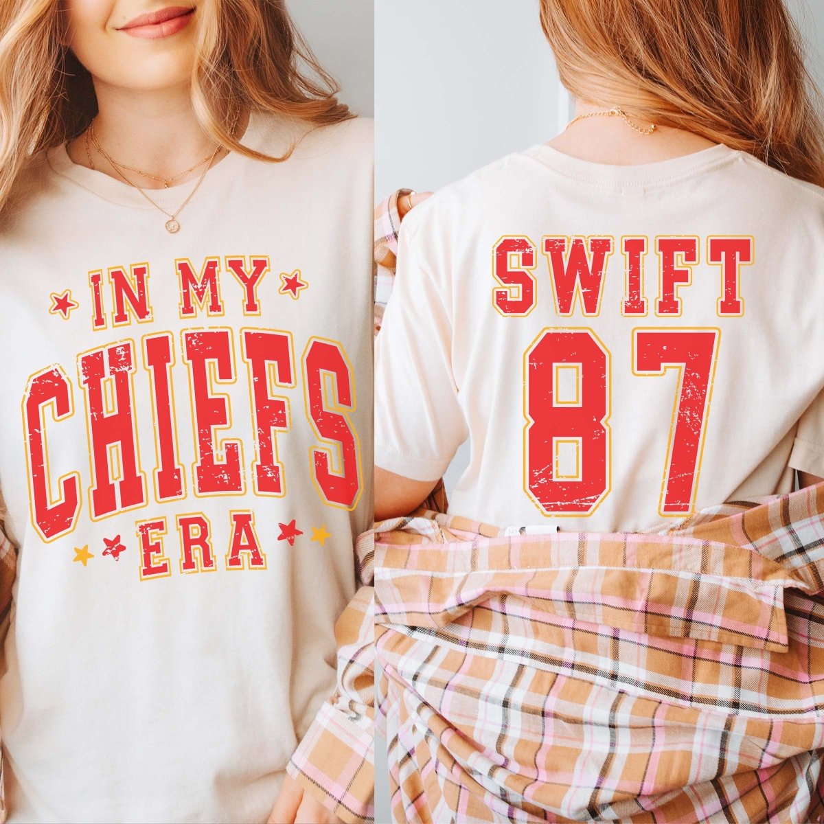 In My Chiefs Era Tee With Front And Back Design - Limeberry Designs T-Shirt  Retail