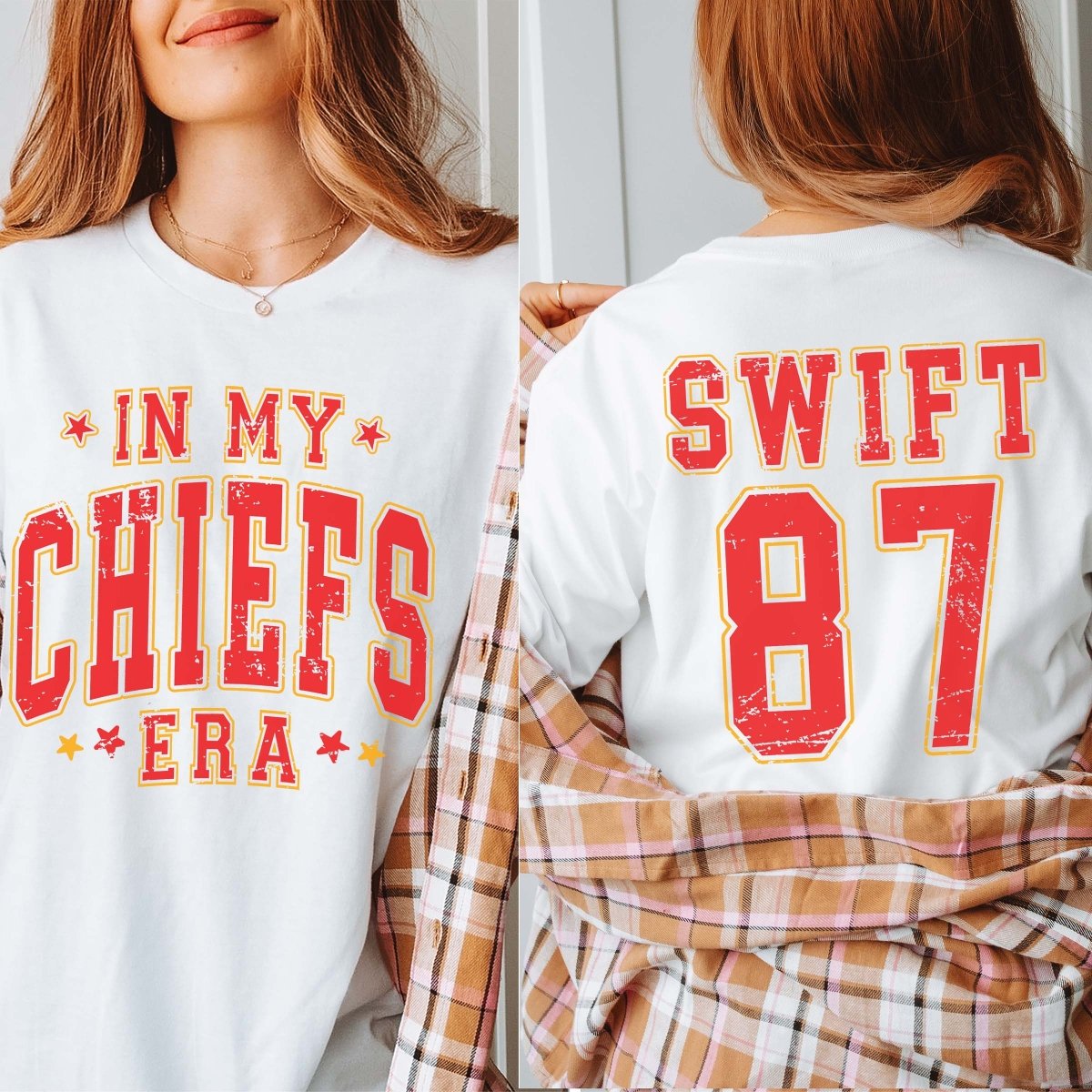 In My Chiefs Era Tee With Front And Back Design - Limeberry Designs T-Shirt  Retail