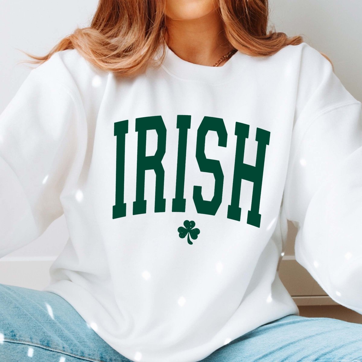 Irish With Shamrock Green Wholesale Crewneck Sweatshirt - Limeberry Designs
