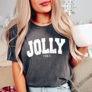 Jolly Vibes White Comfort Colors Wholesale Tee - Limeberry Designs