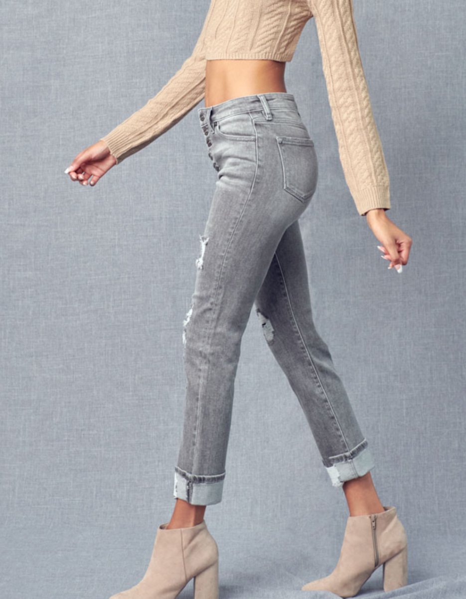 KanCan - Lexie High Rise Single Cuff Skinny Straight Jeans - Limeberry  Designs DENIM-200
