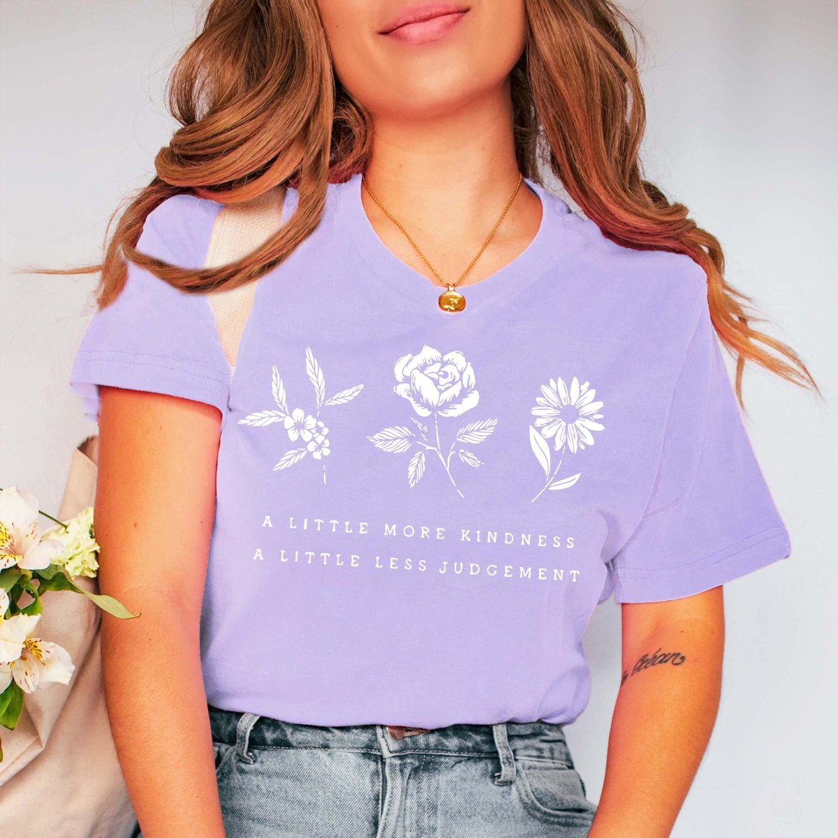 Kindness Flowers Tee - Limeberry Designs