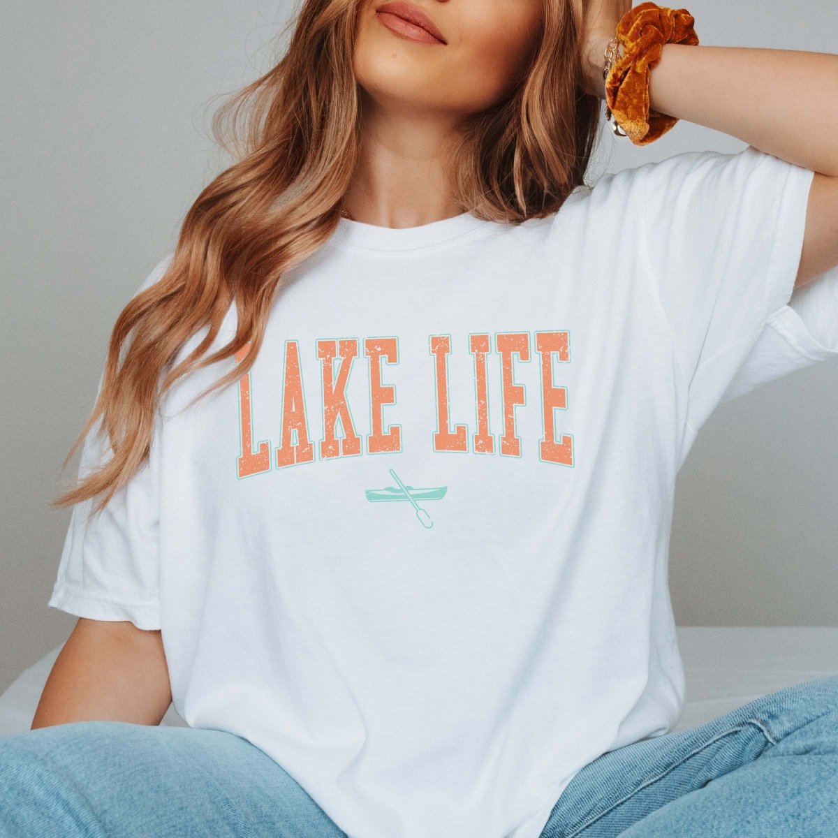 Lake Life Rowboat Comfort Color Tee - Limeberry Designs