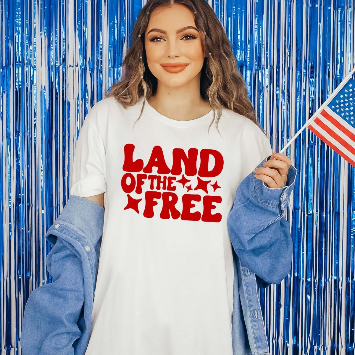 Land of the Free Comfort Color Tee - Limeberry Designs