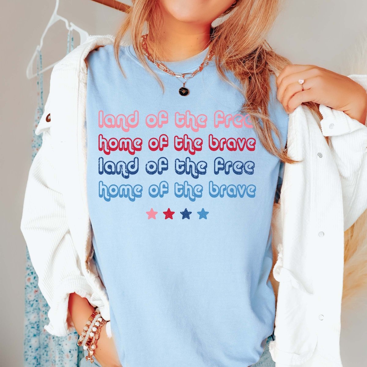 Land of the Free Home of the Brave Comfort Color Wholesale Tee - Limeberry Designs