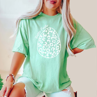 Leopard Easter Egg Happy Easter Tee - Limeberry Designs
