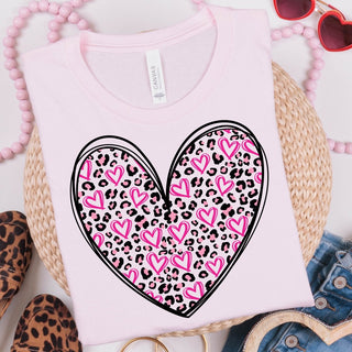 Leopard Hearts and More Hearts Wholesale Tee - Limeberry Designs
