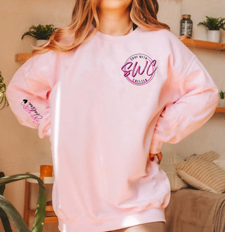Life Is Boring - Save With Chelsea Bella Crew Sweatshirt - Limeberry Designs
