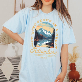 Life with Jesus is a Great Adventure Wholesale Tee - Limeberry Designs