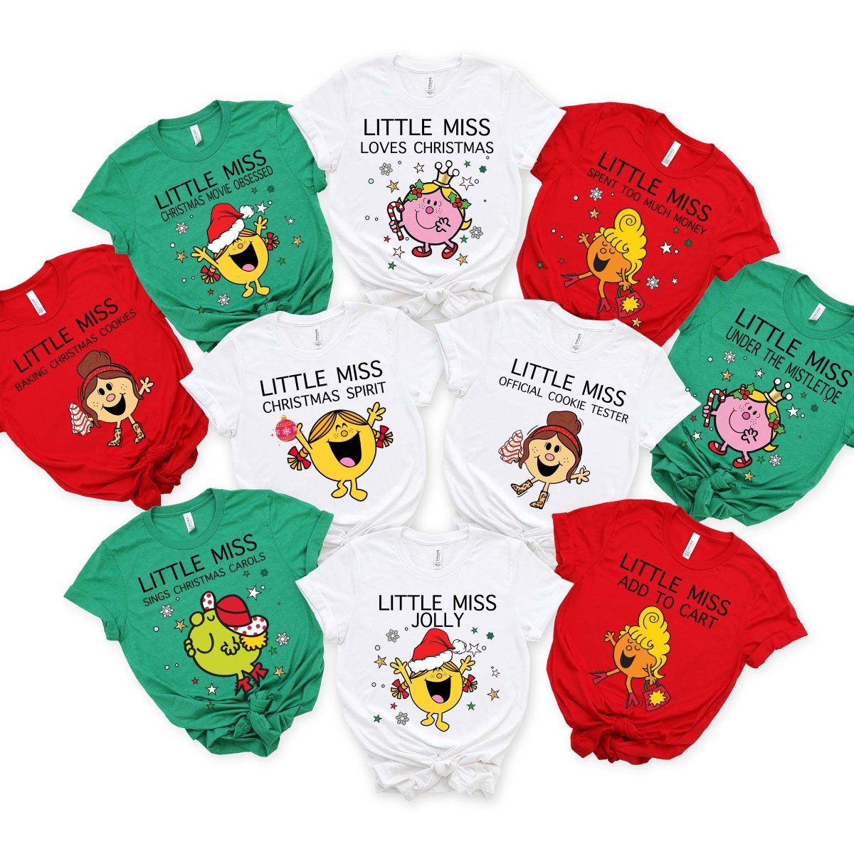 Little Miss Watches Christmas Movies All Day Wholesale Tee Design #18 - Limeberry Designs