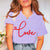 Love Distressed Script Red Tee - Limeberry Designs