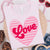Love Striped Heart Wholesale Tee - Limeberry Designs