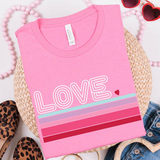 Love Striped Tee - Limeberry Designs