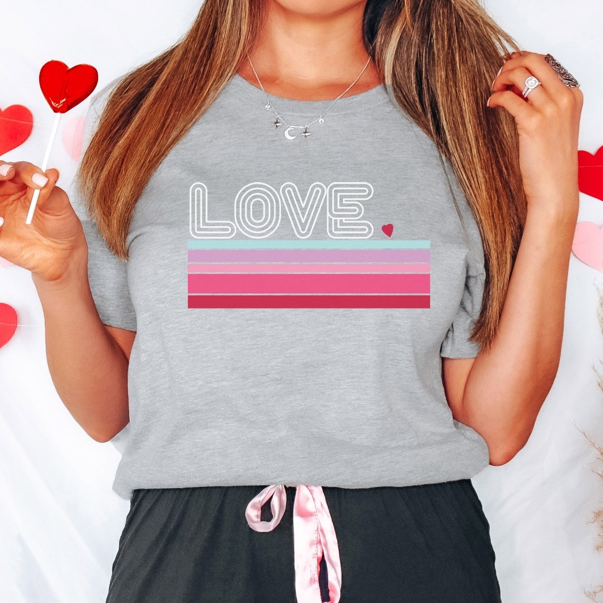 Love Striped Wholesale Tee - Limeberry Designs