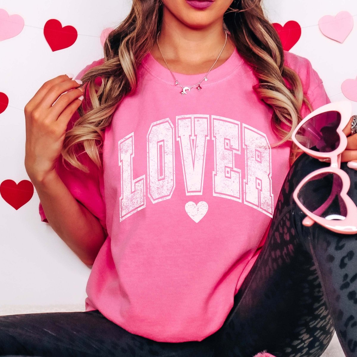 Lover With Heart Comfort Color Tee - Limeberry Designs