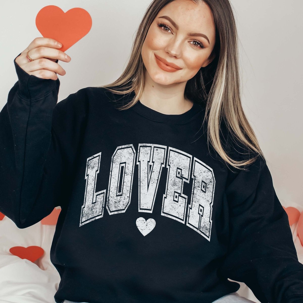 Lover With Heart Wholesale Crew Sweatshirt - Limeberry Designs