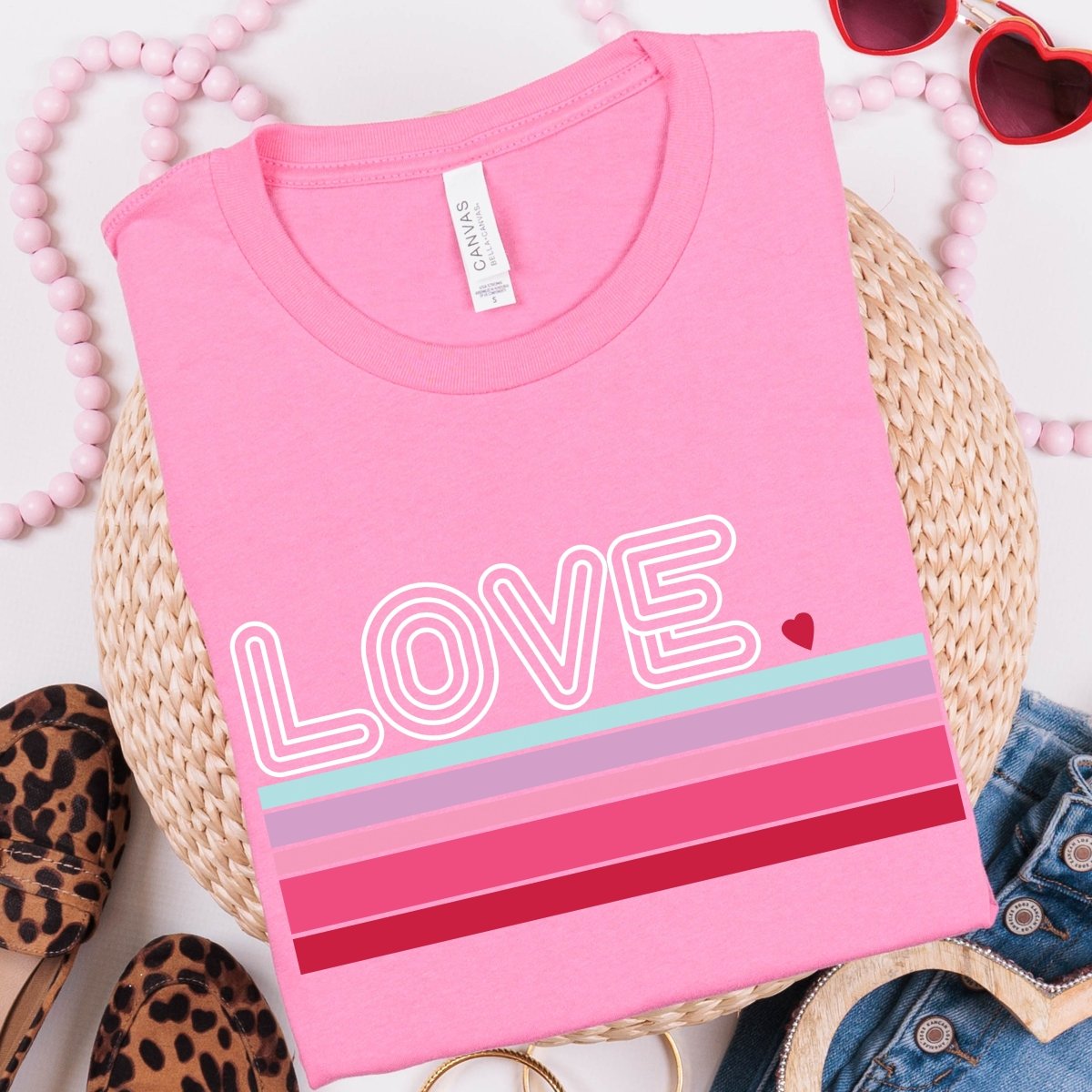 Loves Striped Wholesale Tee - Limeberry Designs