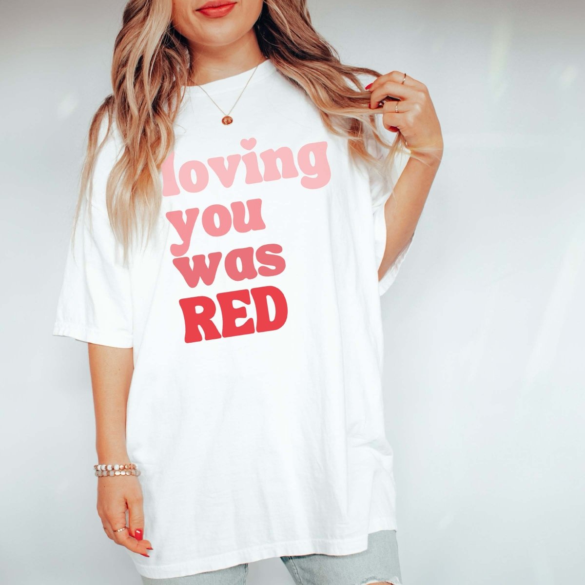 Loving You Was Red Comfort Color Tee - Limeberry Designs