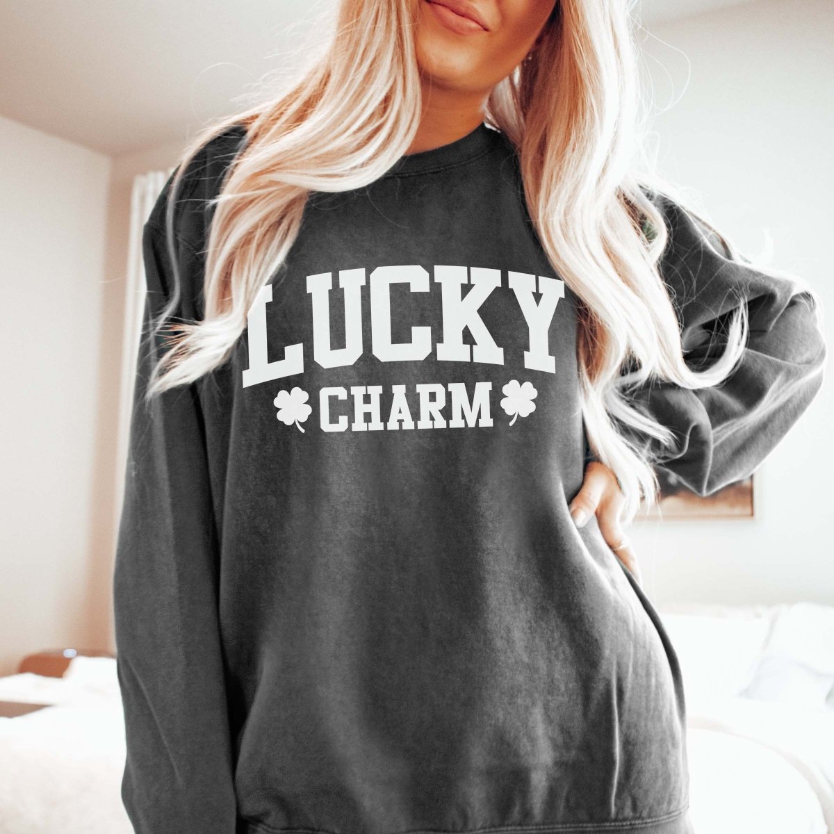 Lucky Charm Comfort Colors Crew Sweatshirt - Limeberry Designs