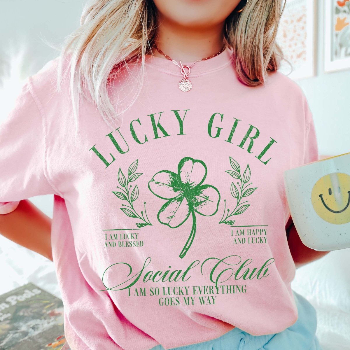 Lucky Girl Social Club Comfort Color Tee - Limeberry Designs