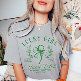 Lucky Girl Social Club Wholesale Comfort Color Tee - Limeberry Designs